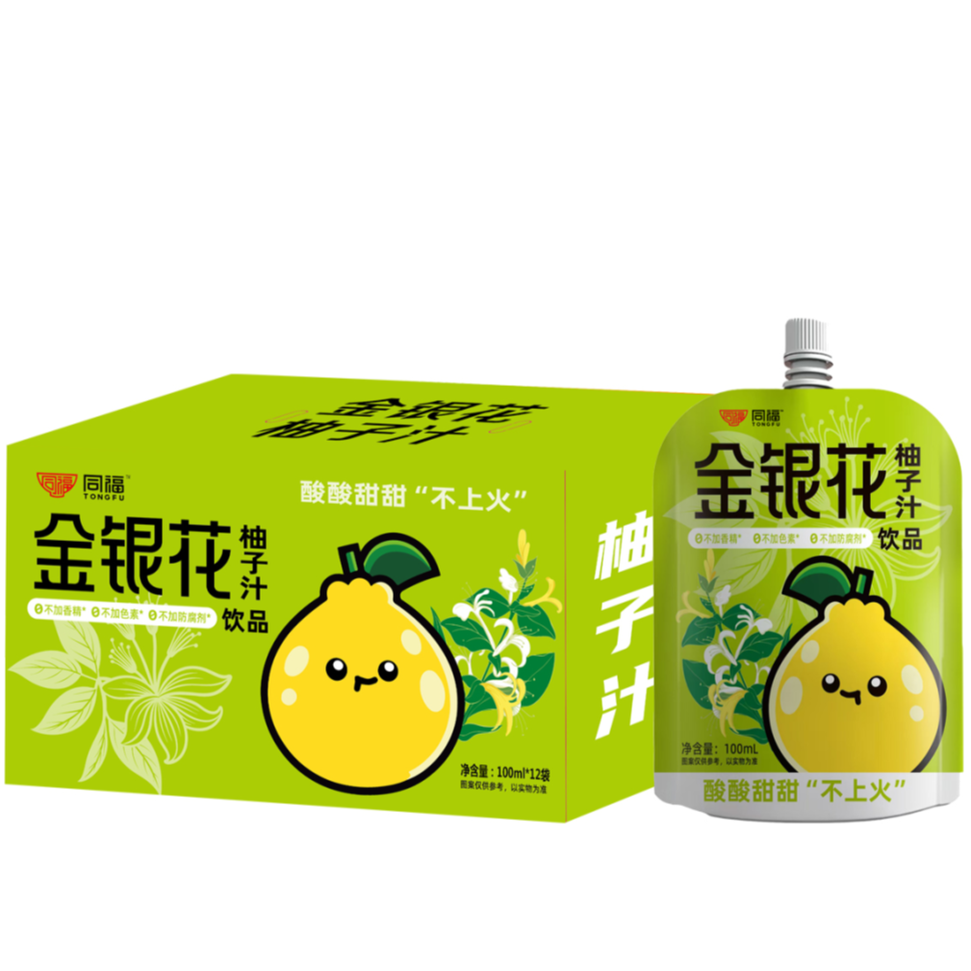 同福 金银花柚子汁 100ml*12袋