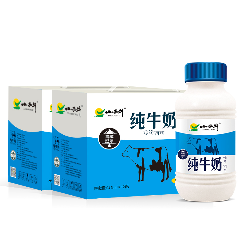 <span>白菜！</span>小西牛 青海纯牛奶 243mL*12瓶*2箱 