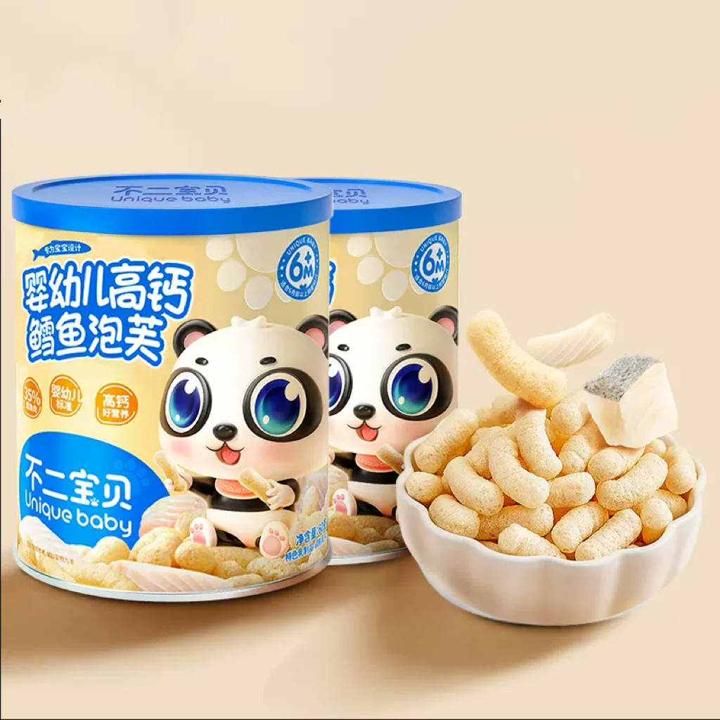 不二宝贝 DHA鳕鱼手指泡芙 42g*2罐